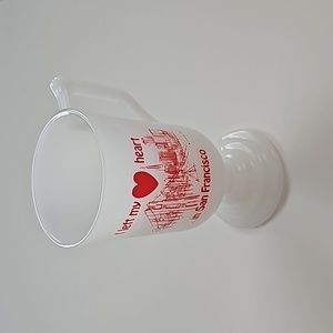 Clements "I left my heart in San Francisco" Milk Glass Mug